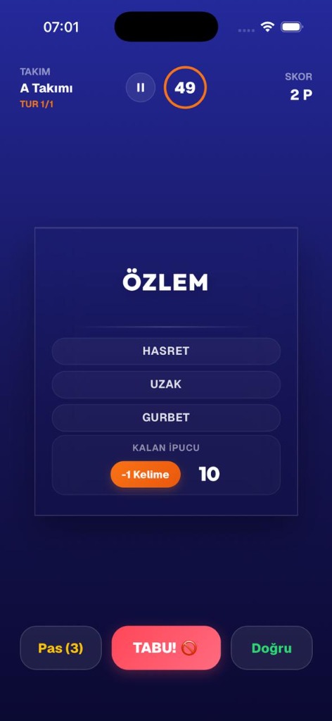 Oyun Kartı Ekranı